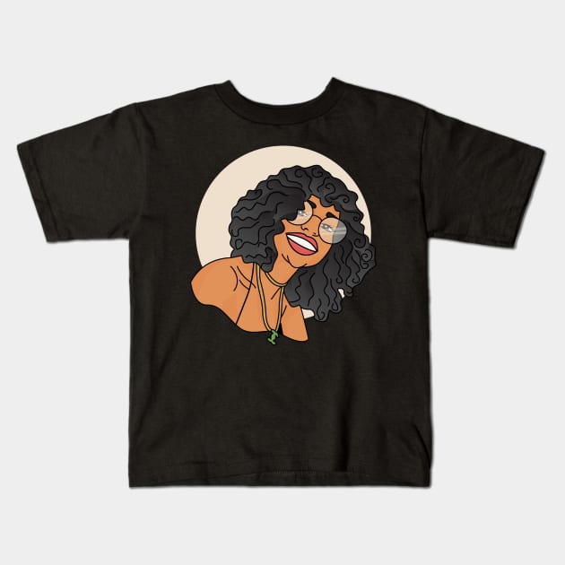 Smiling Afro Latina Kids T-Shirt by NaturallyBlack